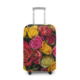 Чехол для чемодана 3D с принтом Цветы в Санкт-Петербурге, 86% полиэфир, 14% спандекс | двустороннее нанесение принта, прорези для ручек и колес | flower | девушкам | розы | цветочки | цветы