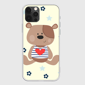 Чехол для iPhone 12 Pro с принтом Мишка в Санкт-Петербурге, силикон | область печати: задняя сторона чехла, без боковых панелей | девушкам | медведь | мишка | цветок