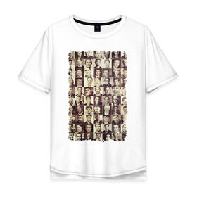 Мужская футболка хлопок Oversize с принтом Звёзды кино (1) в Санкт-Петербурге, 100% хлопок | свободный крой, круглый ворот, “спинка” длиннее передней части | hollywood | голливуд | кинозвёзды