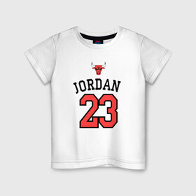 Детская футболка хлопок с принтом Jordan в Санкт-Петербурге, 100% хлопок | круглый вырез горловины, полуприлегающий силуэт, длина до линии бедер | jordan