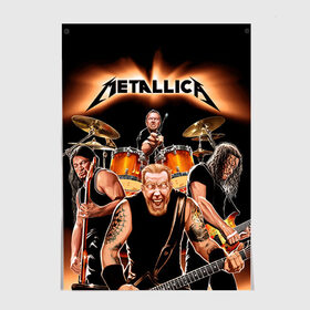 Постер с принтом METALLICA в Санкт-Петербурге, 100% бумага
 | бумага, плотность 150 мг. Матовая, но за счет высокого коэффициента гладкости имеет небольшой блеск и дает на свету блики, но в отличии от глянцевой бумаги не покрыта лаком | металлика