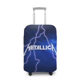 Чехол для чемодана 3D с принтом METALLICA в Санкт-Петербурге, 86% полиэфир, 14% спандекс | двустороннее нанесение принта, прорези для ручек и колес | metallica | rock | металлика | рок