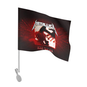 Флаг для автомобиля с принтом METALLICA в Санкт-Петербурге, 100% полиэстер | Размер: 30*21 см | metallica | rock | металлика | рок