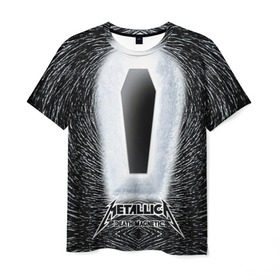 Мужская футболка 3D с принтом METALLICA в Санкт-Петербурге, 100% полиэфир | прямой крой, круглый вырез горловины, длина до линии бедер | Тематика изображения на принте: металлика