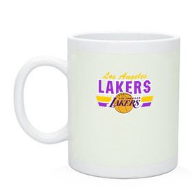Кружка с принтом Los Angeles Lakers в Санкт-Петербурге, керамика | объем — 330 мл, диаметр — 80 мм. Принт наносится на бока кружки, можно сделать два разных изображения | Тематика изображения на принте: basketball | lakers | баскетболл | лос анджелес | нба