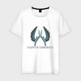 Мужская футболка хлопок с принтом Counter-terrorists в Санкт-Петербурге, 100% хлопок | прямой крой, круглый вырез горловины, длина до линии бедер, слегка спущенное плечо. | 