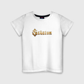Детская футболка хлопок с принтом Sabaton в Санкт-Петербурге, 100% хлопок | круглый вырез горловины, полуприлегающий силуэт, длина до линии бедер | Тематика изображения на принте: sabaton
