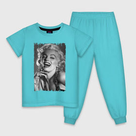 Детская пижама хлопок с принтом Marilyn Monroe в Санкт-Петербурге, 100% хлопок |  брюки и футболка прямого кроя, без карманов, на брюках мягкая резинка на поясе и по низу штанин
 | marilyn monroe | актриса | мэрилин монро | певица