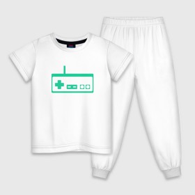Детская пижама хлопок с принтом GamePad Nintendo classic в Санкт-Петербурге, 100% хлопок |  брюки и футболка прямого кроя, без карманов, на брюках мягкая резинка на поясе и по низу штанин
 | 