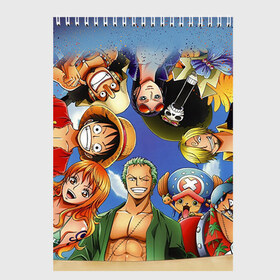 Скетчбук с принтом One Piece в Санкт-Петербурге, 100% бумага
 | 48 листов, плотность листов — 100 г/м2, плотность картонной обложки — 250 г/м2. Листы скреплены сверху удобной пружинной спиралью | anime | one piece | аниме | ван пис