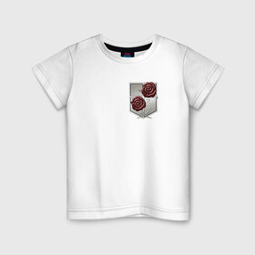 Детская футболка хлопок с принтом Роза в Санкт-Петербурге, 100% хлопок | круглый вырез горловины, полуприлегающий силуэт, длина до линии бедер | 