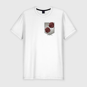 Мужская футболка премиум с принтом Роза в Санкт-Петербурге, 92% хлопок, 8% лайкра | приталенный силуэт, круглый вырез ворота, длина до линии бедра, короткий рукав | 