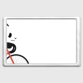 Магнит 45*70 с принтом Панда на велосипеде в Санкт-Петербурге, Пластик | Размер: 78*52 мм; Размер печати: 70*45 | панда