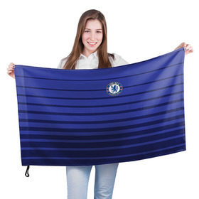 Флаг 3D с принтом Chelsea Zola в Санкт-Петербурге, 100% полиэстер | плотность ткани — 95 г/м2, размер — 67 х 109 см. Принт наносится с одной стороны | chelsea | football | zola | фк | футбол | челси