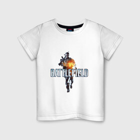Детская футболка хлопок с принтом Battlefield 4 в Санкт-Петербурге, 100% хлопок | круглый вырез горловины, полуприлегающий силуэт, длина до линии бедер | логотип battlefield 4bf battlefield
