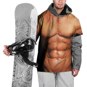 Накидка на куртку 3D с принтом Идеальное тело в Санкт-Петербурге, 100% полиэстер |  | Тематика изображения на принте: идеальное | пресс | спорт | тело | торс