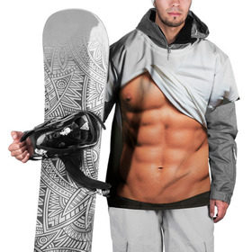 Накидка на куртку 3D с принтом Идеальное тело в Санкт-Петербурге, 100% полиэстер |  | идеальное | пресс | спорт | тело | торс
