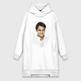 Платье-худи хлопок с принтом Roger Federer в Санкт-Петербурге,  |  | Тематика изображения на принте: roger federer | роджер федерер | теннис | чемпион