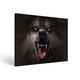 Холст прямоугольный с принтом Злой волк в Санкт-Петербурге, 100% ПВХ |  | Тематика изображения на принте: волк | животные | злой волк | зубы | оскал