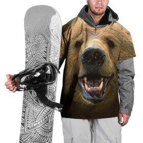 Накидка на куртку 3D с принтом Мишка в Санкт-Петербурге, 100% полиэстер |  | Тематика изображения на принте: бурый | гризли | животные | медведь | мишка