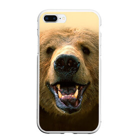Чехол для iPhone 7Plus/8 Plus матовый с принтом Мишка в Санкт-Петербурге, Силикон | Область печати: задняя сторона чехла, без боковых панелей | бурый | гризли | животные | медведь | мишка