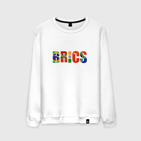 Мужской свитшот хлопок с принтом BRICS - БРИКС в Санкт-Петербурге, 100% хлопок |  | бразилия