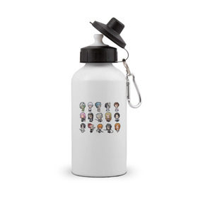 Бутылка спортивная с принтом Bleach в Санкт-Петербурге, металл | емкость — 500 мл, в комплекте две пластиковые крышки и карабин для крепления | блич
