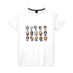 Женская футболка хлопок с принтом Bleach в Санкт-Петербурге, 100% хлопок | прямой крой, круглый вырез горловины, длина до линии бедер, слегка спущенное плечо | блич