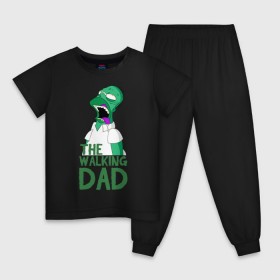 Детская пижама хлопок с принтом The walking dad в Санкт-Петербурге, 100% хлопок |  брюки и футболка прямого кроя, без карманов, на брюках мягкая резинка на поясе и по низу штанин
 | 