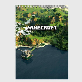 Скетчбук с принтом Minecraft в Санкт-Петербурге, 100% бумага
 | 48 листов, плотность листов — 100 г/м2, плотность картонной обложки — 250 г/м2. Листы скреплены сверху удобной пружинной спиралью | крипер