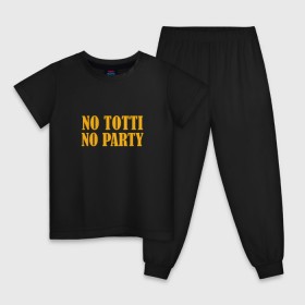 Детская пижама хлопок с принтом No Totti, No party в Санкт-Петербурге, 100% хлопок |  брюки и футболка прямого кроя, без карманов, на брюках мягкая резинка на поясе и по низу штанин
 | franchesco | roma | totti | рома | тотти