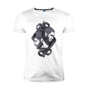 Мужская футболка премиум с принтом ГТО в Санкт-Петербурге, 92% хлопок, 8% лайкра | приталенный силуэт, круглый вырез ворота, длина до линии бедра, короткий рукав | lone | тимати