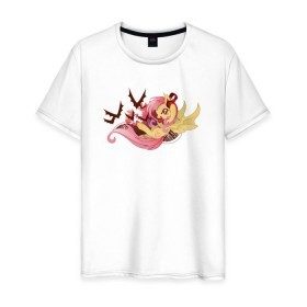 Мужская футболка хлопок с принтом Flutter Rock Redux в Санкт-Петербурге, 100% хлопок | прямой крой, круглый вырез горловины, длина до линии бедер, слегка спущенное плечо. | flutterbat | mlp | mylittlepony