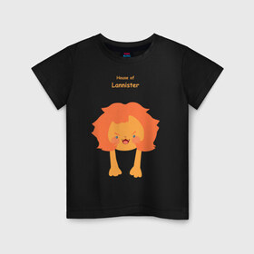 Детская футболка хлопок с принтом House of Lannister в Санкт-Петербурге, 100% хлопок | круглый вырез горловины, полуприлегающий силуэт, длина до линии бедер | 