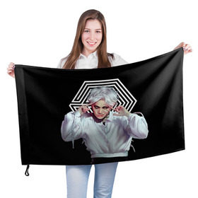 Флаг 3D с принтом Exo в Санкт-Петербурге, 100% полиэстер | плотность ткани — 95 г/м2, размер — 67 х 109 см. Принт наносится с одной стороны | k pop | kpop | ехо | кай | кей поп | корейская попса | корея | кпоп | экзо | эксо