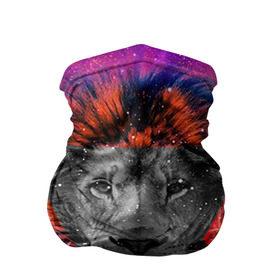 Бандана-труба 3D с принтом Космический лев в Санкт-Петербурге, 100% полиэстер, ткань с особыми свойствами — Activecool | плотность 150‒180 г/м2; хорошо тянется, но сохраняет форму | hipster | leon | style | космос | лев | хипстер | хипстеры