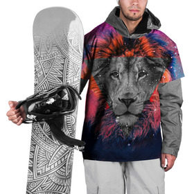 Накидка на куртку 3D с принтом Космический лев в Санкт-Петербурге, 100% полиэстер |  | hipster | leon | style | космос | лев | хипстер | хипстеры