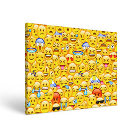 Холст прямоугольный с принтом Emoji в Санкт-Петербурге, 100% ПВХ |  | emoji | смайлы | эмоджи