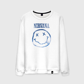 Мужской свитшот хлопок с принтом Nirvana sky в Санкт-Петербурге, 100% хлопок |  | cobain | kurt | nirvana | кобейн | курт | нирвана