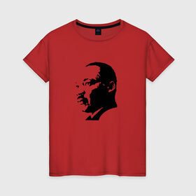 Женская футболка хлопок с принтом Мартин Лютер Кинг в Санкт-Петербурге, 100% хлопок | прямой крой, круглый вырез горловины, длина до линии бедер, слегка спущенное плечо | 