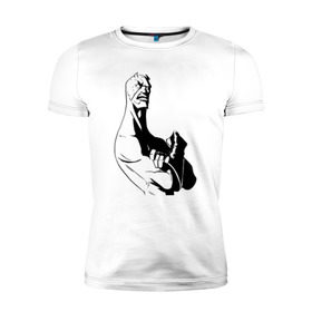 Мужская футболка премиум с принтом СОРВИГОЛОВА / DAREDEVIL в Санкт-Петербурге, 92% хлопок, 8% лайкра | приталенный силуэт, круглый вырез ворота, длина до линии бедра, короткий рукав | 