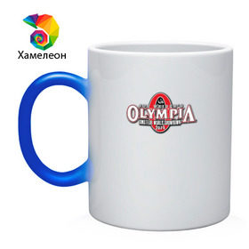 Кружка хамелеон с принтом Mr. Olympia в Санкт-Петербурге, керамика | меняет цвет при нагревании, емкость 330 мл | heath | kai | mr | olimpia | olympia | мистер | олимпия