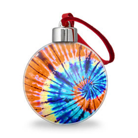Ёлочный шар с принтом Tie dye в Санкт-Петербурге, Пластик | Диаметр: 77 мм | tie dye
