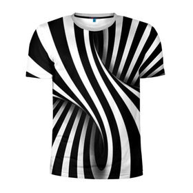 Мужская футболка 3D спортивная с принтом Оптические иллюзии в Санкт-Петербурге, 100% полиэстер с улучшенными характеристиками | приталенный силуэт, круглая горловина, широкие плечи, сужается к линии бедра | глюк | иллюзия | мем | оптика | орнамент | узор