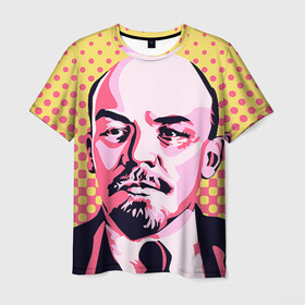 Мужская футболка 3D с принтом Поп-арт. Ленин в Санкт-Петербурге, 100% полиэфир | прямой крой, круглый вырез горловины, длина до линии бедер | Тематика изображения на принте: lenin | ильич | ленин | поп арт | ретро | ссср | товарищ