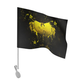 Флаг для автомобиля с принтом Wu-Tang Clan в Санкт-Петербурге, 100% полиэстер | Размер: 30*21 см | хип хоп
