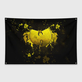 Флаг-баннер с принтом Wu-Tang Clan в Санкт-Петербурге, 100% полиэстер | размер 67 х 109 см, плотность ткани — 95 г/м2; по краям флага есть четыре люверса для крепления | хип хоп