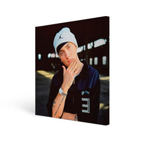 Холст квадратный с принтом Eminem в Санкт-Петербурге, 100% ПВХ |  | eminem | music | rap | музыка | реп | эминем
