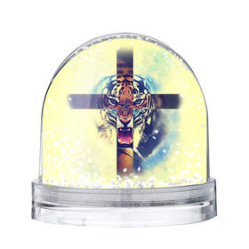 Снежный шар с принтом Хипстер Тигр в Санкт-Петербурге, Пластик | Изображение внутри шара печатается на глянцевой фотобумаге с двух сторон | 