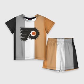 Детский костюм с шортами 3D с принтом Philadelphia Flyers в Санкт-Петербурге,  |  | nhl | philadelphia flyers | спорт | хоккей